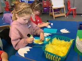 “Some -bunny” is having a lot of fun in room 2